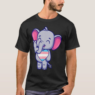 トランスジェンダー象ハートトランスジェンダー象He Tシャツ