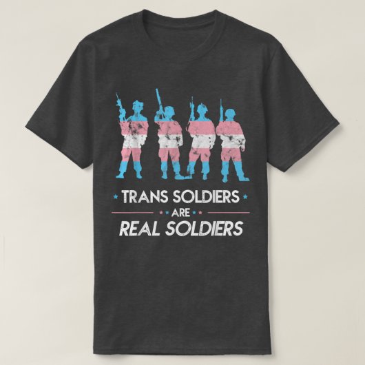 トランスジェンダー軍隊サポートトランスライツ5965 Tシャツ (デザイン正面)
