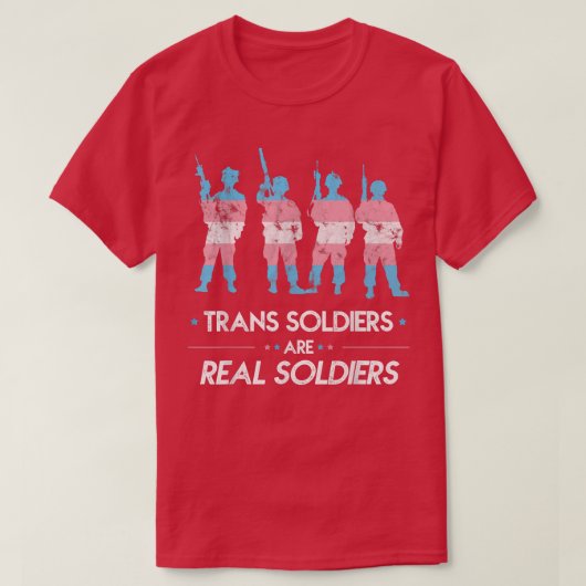 トランスジェンダー軍隊サポートTrans Rights5964 Tシャツ (デザイン正面)