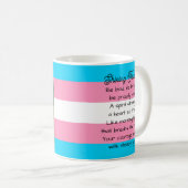 トランスジェンダー フラグ | LGBTQIA+ コーヒーマグカップ (正面右)