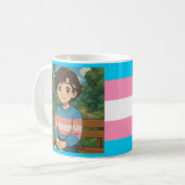 トランスジェンダー フラグ | LGBTQIA+ コーヒーマグカップ (正面左)