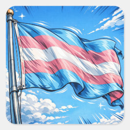 トランスジェンダー フラグ | LGBTQIA+  スクエアシール