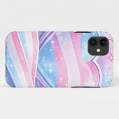 トランスジェンダー・プライド・ハート・ギャラクシー Case-Mate iPhoneケース (裏面(横))