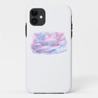 トランスジェンダー・プライド・ハート・ギャラクシー iPhone 11 ケース