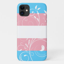トランスジェンダー・プライド・フラグ ヴィンテージ フラワー ブルーム iPhone 11 ケース