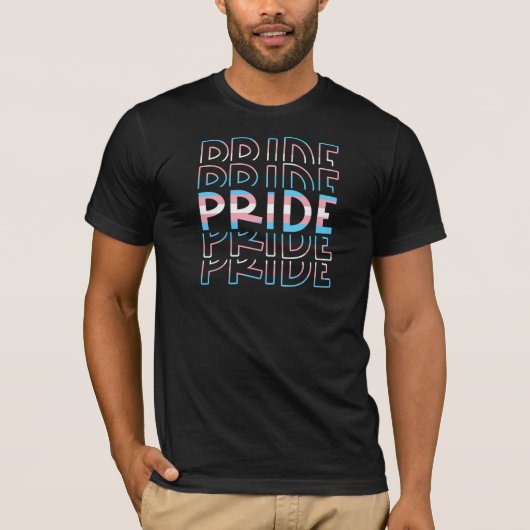 トランスジェンダー・プライド・ブラック Tシャツ (正面)