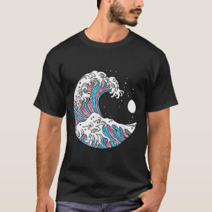 トランスジェンダー プライド LGBTQ トランス フラッグ - 和柄 Tシャツ