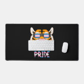 トランスジェンダー LGBT 虎 フラグ デスクマット (キーボード&マウス)