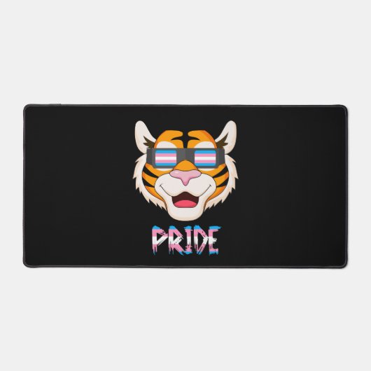トランスジェンダー LGBT 虎 フラグ デスクマット (正面)