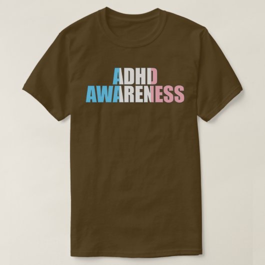 トランスジェンダーADHD認識度 Tシャツ (デザイン正面)
