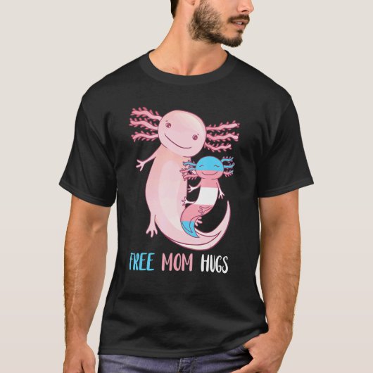 トランスジェンダーAxolotlフリー母ハグマザーLgbtq Tシャツ (正面)