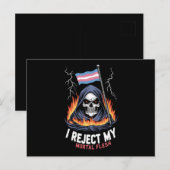 トランスジェンダーLGBTプライド私は私の死の肉を拒否 ポストカード (正面/裏面)