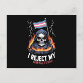トランスジェンダーLGBTプライド私は私の死の肉を拒否 ポストカード (正面)