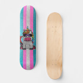 トランスセクシャルプライドフラグLGBTグリッターレインボーユニコーン スケートボード (正面)