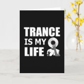 トランステクノミュージックレイブDJハウスダンスギフトアイディア カード (黄色い花)