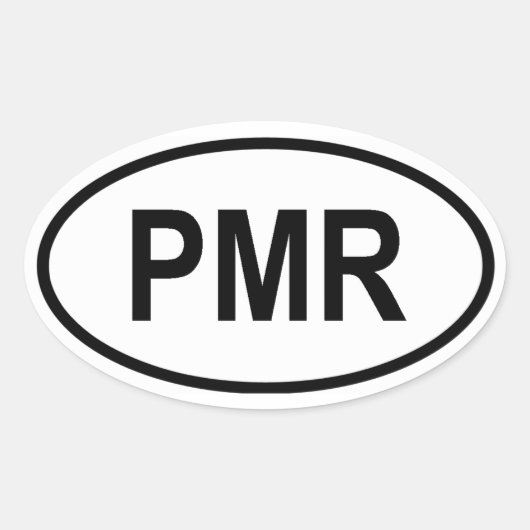 トランスニストリア「PMR」 楕円形シール (正面)