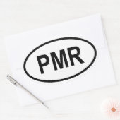 トランスニストリア「PMR」 楕円形シール (封筒)