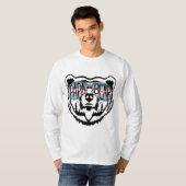 トランスパパベアー誇りを持ったパパアリートランスジェンダーレインボー Tシャツ (正面フル)