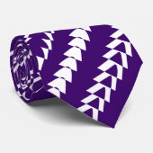 トランスパーティー-深い紫と白 ネクタイ (ロール)