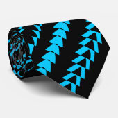 トランスパーティー – 黒とスカイブルー ネクタイ (ロール)