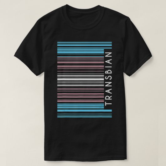 トランスビアントランスバーコードLGBTQ人権ジェンダーク Tシャツ (デザイン正面)