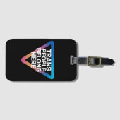 トランスピープルズオンブズプライドゲイ権利リスペクトトランス ラゲッジタグ (正面横)