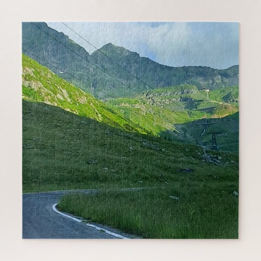 トランスファガラサン高山の景色 – ルーマニアの山岳アート ジグソーパズル (縦)
