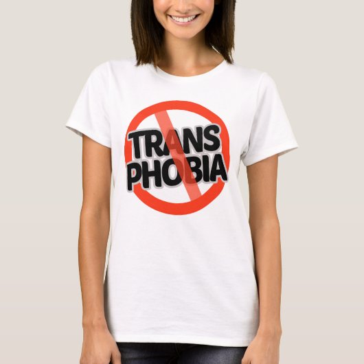 トランスフォビア反対 Tシャツ (正面)