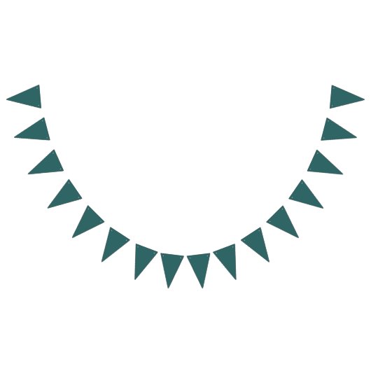 トランスフォーマティブ ティール バンティングフラッグ (全)