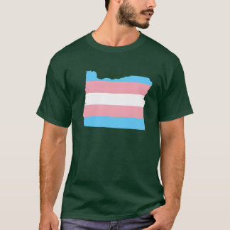 トランスフラッグ オレゴン LGBTプライド サポート 冗談 Tシャツ