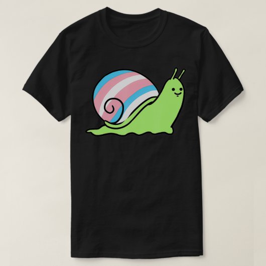 トランスプライドカタツムリトランスジェンダー Tシャツ (デザイン正面)