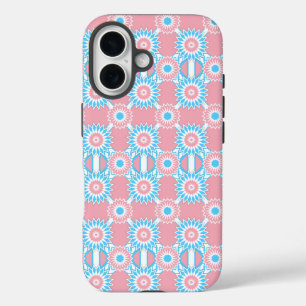 トランスプライドカラー/ピンク鏡花柄Ca iPhone 16ケース