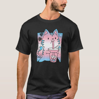 トランスプライドキャットキャットモムラgbtゲイLgbtqプライドモント Tシャツ