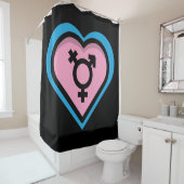 トランスプライドシャワーカーテンハート シャワーカーテン (インサイチュ)