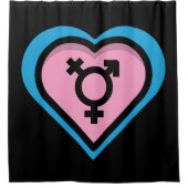 トランスプライドシャワーカーテンハート シャワーカーテン (正面)