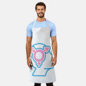 トランスプライドシンボルエプロン エプロン (着用した状態)