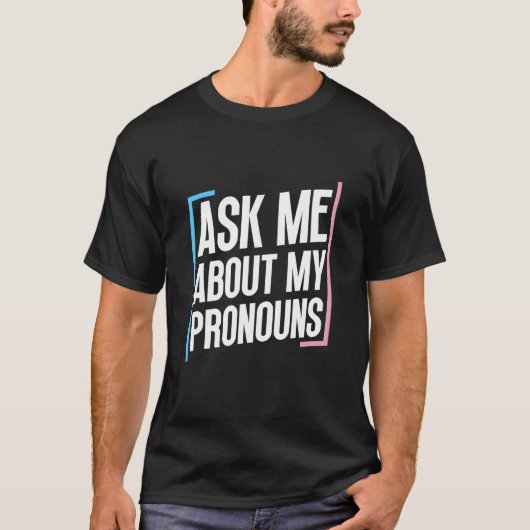 トランスプライドトランス旗トランスジェンダーの代名詞 Tシャツ (正面)