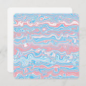 トランスプライドトリップ(幻覚体験)のようなフラッグBoho Groovy波状ストライプ シーズンカード (正面/裏面)