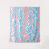 トランスプライドトリップ(幻覚体験)のようなフラッグBoho Groovy波状ストライプ タペストリー (正面)