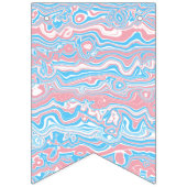 トランスプライドトリップ(幻覚体験)のようなフラッグBoho Groovy波状ストライプ バンティングフラッグ (第3の旗)