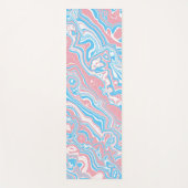 トランスプライドトリップ(幻覚体験)のようなフラッグBoho Groovy波状ストライプ ヨガマット (正面)