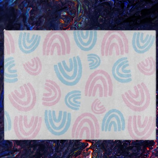 トランスプライドパステルレインボーガラスカッティングボード カッティングボード