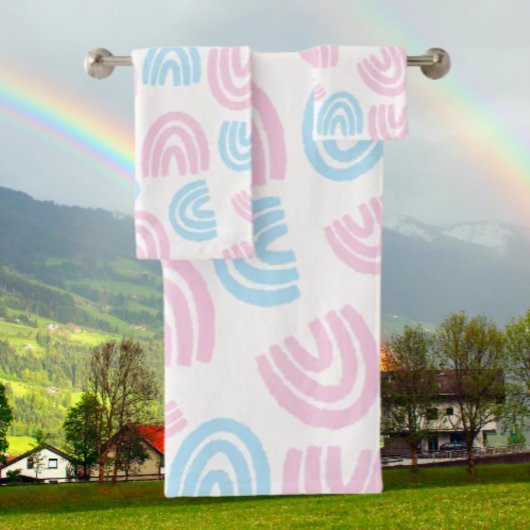 トランスプライドパステルレインボータオルセット バスタオルセット