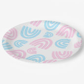 トランスプライドパステルレインボー紙プレート ペーパープレート (アングル)