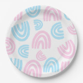 トランスプライドパステルレインボー紙プレート ペーパープレート (正面)