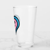 トランスプライドピントガラスのハート タンブラーグラス (左)