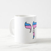 トランスプライドフラグ チャイ コーヒーマグカップ (正面左)