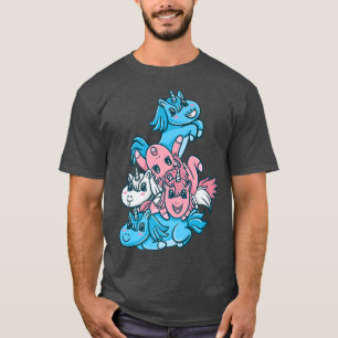 トランスプライドユニコーンパイルトランスジェンダープレミアムT-Shi Tシャツ