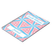 トランスプライド三角形パターンスパイラルノートブック ノートブック (左側)