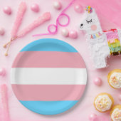 トランスプライド(トランスジェンダープライド)フラグ ペーパープレート (パーティー)